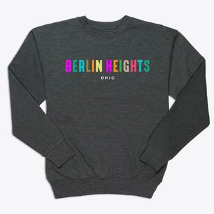 Berlin Heights Ohio Color Pop Premium Crewneck Sweatshirt