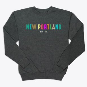 New Portland Maine Color Pop Premium Crewneck Sweatshirt