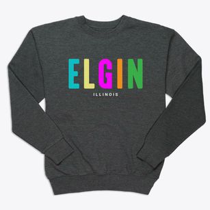Elgin Illinois Color Pop Premium Crewneck Sweatshirt
