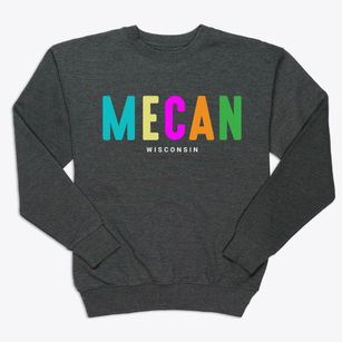 Mecan Wisconsin Color Pop Premium Crewneck Sweatshirt