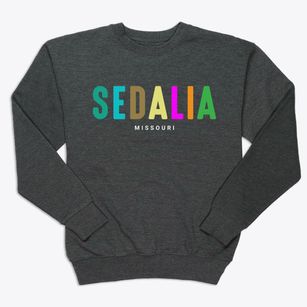 Sedalia Missouri Color Pop Premium Crewneck Sweatshirt