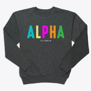 Alpha Illinois Color Pop Premium Crewneck Sweatshirt