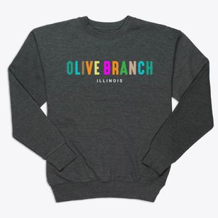 Olive Branch Illinois Color Pop Premium Crewneck Sweatshirt