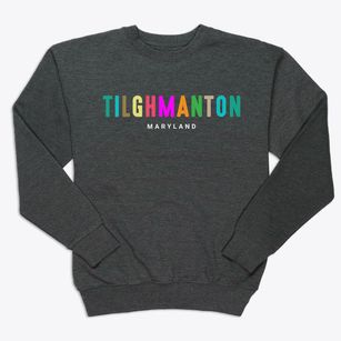 Tilghmanton Maryland Color Pop Premium Crewneck Sweatshirt