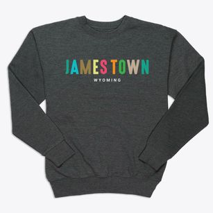 James Town Wyoming Color Pop Premium Crewneck Sweatshirt