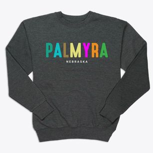 Palmyra Nebraska Color Pop Premium Crewneck Sweatshirt