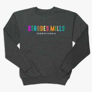 Strodes Mills Pennsylvania Color Pop Premium Crewneck Sweatshirt