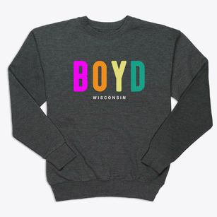 Boyd Wisconsin Color Pop Premium Crewneck Sweatshirt