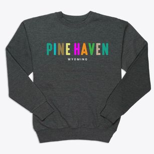 Pine Haven Wyoming Color Pop Premium Crewneck Sweatshirt