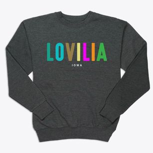Lovilia Iowa Color Pop Premium Crewneck Sweatshirt