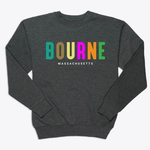 Bourne Massachusetts Color Pop Premium Crewneck Sweatshirt