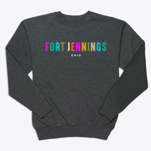 Fort Jennings Ohio Color Pop Premium Crewneck Sweatshirt