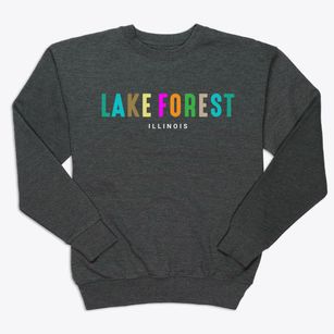 Lake Forest Illinois Color Pop Premium Crewneck Sweatshirt