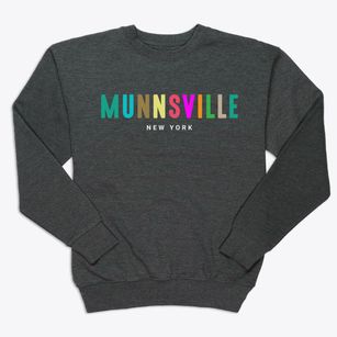 Munnsville New York Color Pop Premium Crewneck Sweatshirt