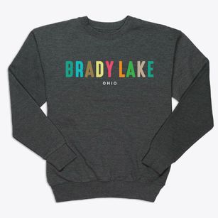 Brady Lake Ohio Color Pop Premium Crewneck Sweatshirt