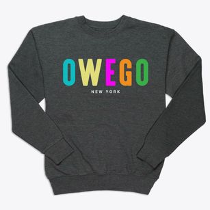 Owego New York Color Pop Premium Crewneck Sweatshirt
