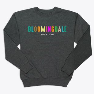 Bloomingdale Michigan Color Pop Premium Crewneck Sweatshirt