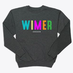 Wimer Oregon Color Pop Premium Crewneck Sweatshirt