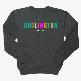 Burlington Maine Color Pop Premium Crewneck Sweatshirt