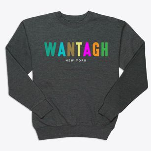 Wantagh New York Color Pop Premium Crewneck Sweatshirt