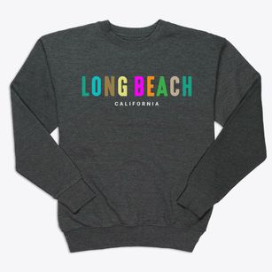 Long Beach California Color Pop Premium Crewneck Sweatshirt