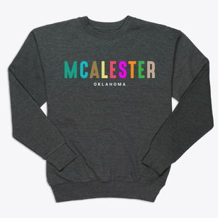 Mcalester Oklahoma Color Pop Premium Crewneck Sweatshirt
