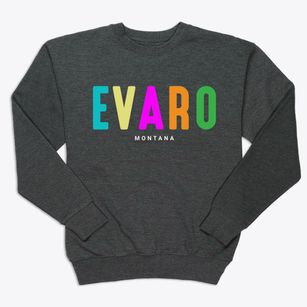 Evaro Montana Color Pop Premium Crewneck Sweatshirt