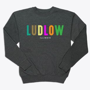 Ludlow Illinois Color Pop Premium Crewneck Sweatshirt