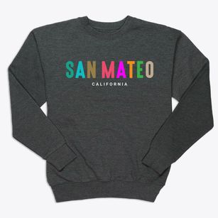 San Mateo California Color Pop Premium Crewneck Sweatshirt