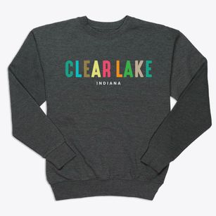 Clear Lake Indiana Color Pop Premium Crewneck Sweatshirt