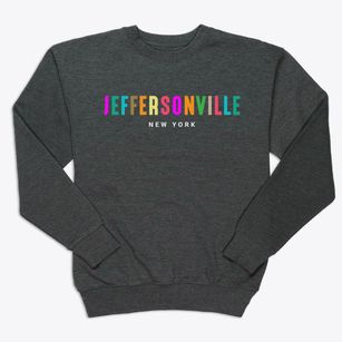 Jeffersonville New York Color Pop Premium Crewneck Sweatshirt