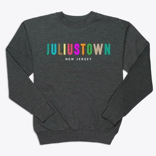 Juliustown New Jersey Color Pop Premium Crewneck Sweatshirt