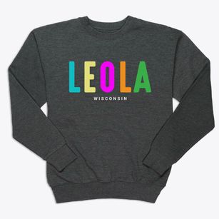 Leola Wisconsin Color Pop Premium Crewneck Sweatshirt
