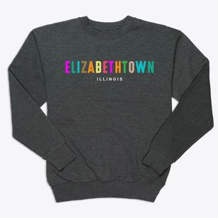 Elizabethtown Illinois Color Pop Premium Crewneck Sweatshirt