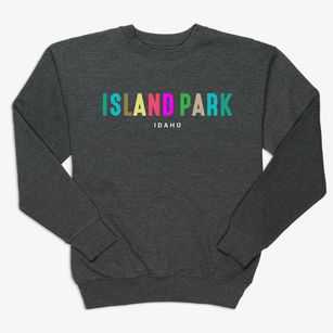 Island Park Idaho Color Pop Premium Crewneck Sweatshirt