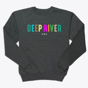 Deep River Iowa Color Pop Premium Crewneck Sweatshirt