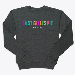 East Gillespie Illinois Color Pop Premium Crewneck Sweatshirt