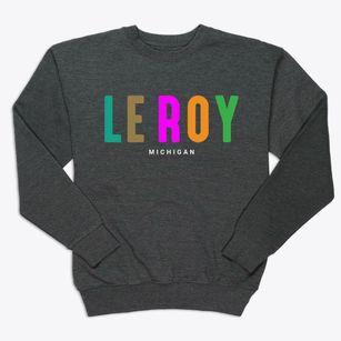 Le Roy Michigan Color Pop Premium Crewneck Sweatshirt