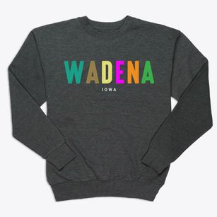 Wadena Iowa Color Pop Premium Crewneck Sweatshirt
