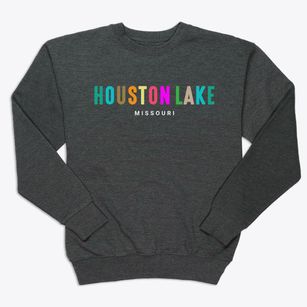 Houston Lake Missouri Color Pop Premium Crewneck Sweatshirt
