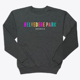 Belvedere Park Georgia Color Pop Premium Crewneck Sweatshirt