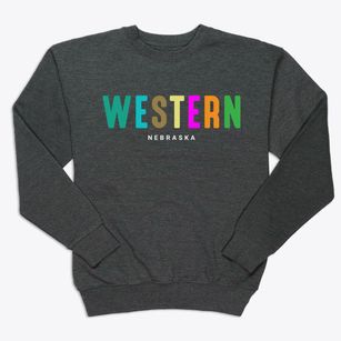 Western Nebraska Color Pop Premium Crewneck Sweatshirt
