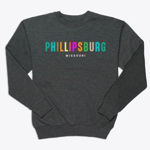 Phillipsburg Missouri Color Pop Premium Crewneck Sweatshirt
