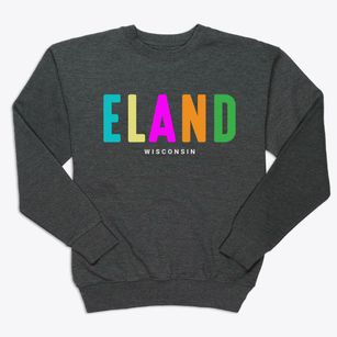 Eland Wisconsin Color Pop Premium Crewneck Sweatshirt