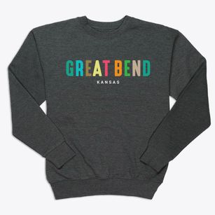 Great Bend Kansas Color Pop Premium Crewneck Sweatshirt