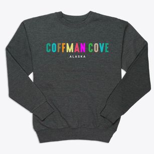 Coffman Cove Alaska Color Pop Premium Crewneck Sweatshirt