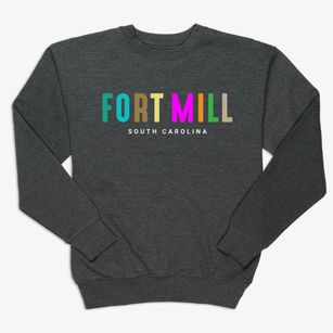 Fort Mill South Carolina Color Pop Premium Crewneck Sweatshirt