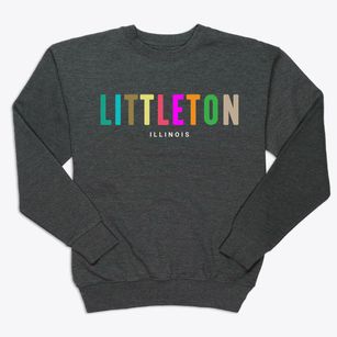 Littleton Illinois Color Pop Premium Crewneck Sweatshirt