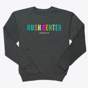 Rush Center Kansas Color Pop Premium Crewneck Sweatshirt