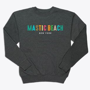 Mastic Beach New York Color Pop Premium Crewneck Sweatshirt